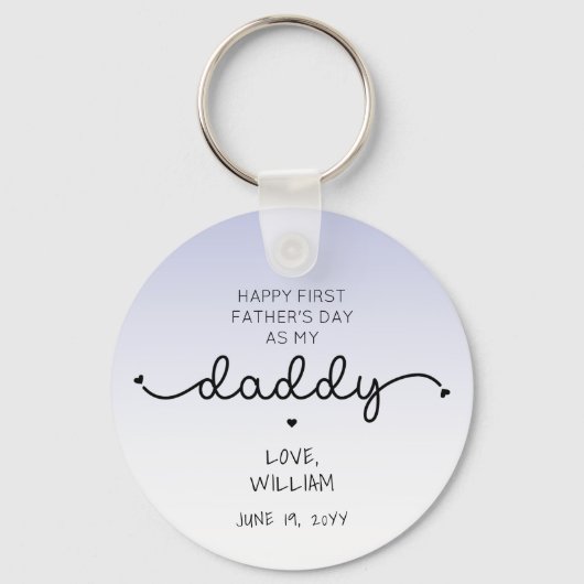 カスタムファースト父の日ニューパパ記念ギフト キーホルダー (正面)