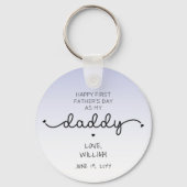 カスタムファースト父の日ニューパパ記念ギフト キーホルダー (裏面)