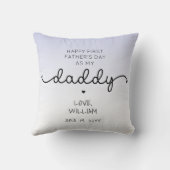 カスタムファースト父の日ニューパパ記念ギフト クッション (裏面)