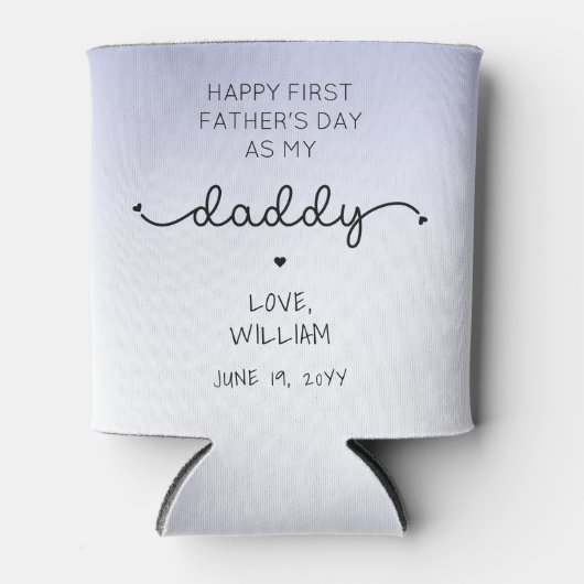 カスタムファースト父の日ニューパパ記念ギフト 缶クーラー (正面)