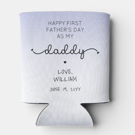 カスタムファースト父の日ニューパパ記念ギフト 缶クーラー (裏面)