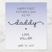 カスタムファースト父の日ニューパパ ワインラベル (シングルラベル)