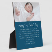 カスタムファースト・ファーザー・デイ・フォトプラークとイーゼル フォトプラーク (側面)