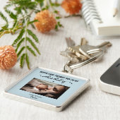 カスタムファースト・ファーザー・デーかわいいミニマル写真集 キーホルダー (側面)