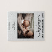 カスタムファースト・ファーザー・デーかわいいミニマル写真集 ジグソーパズル (横)