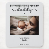 カスタムファースト・ファーザー・デーかわいいミニマル写真集 マウスパッド (正面)