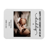 カスタムファースト・ファーザー・デーかわいいミニマル写真集 マグネット (横)