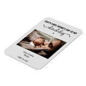 カスタムファースト・ファーザー・デーかわいいミニマル写真集 マグネット (左側)