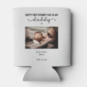 カスタムファースト・ファーザー・デーかわいいミニマル写真集 缶クーラー (裏面)