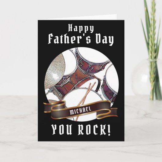 カスタムファーズデイドラマーミュージシャンカードドラミング カード (正面)