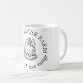 カスタムファームの販促ロゴ コーヒーマグカップ (正面右)