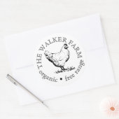 カスタムファームの販促ロゴ ラウンドシール (封筒)