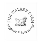 カスタムファームの販促ロゴ ラバースタンプ (インプリント)