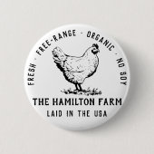 カスタムファームの販促ロゴ 缶バッジ (正面)