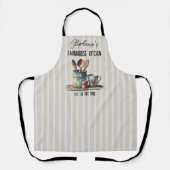 カスタムファームハウスキッチンオールオーバープリントエプロン エプロン (正面)