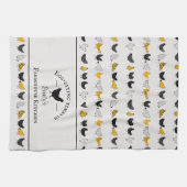 カスタムファームハウスキッチンチキンパターン キッチンタオル (横)