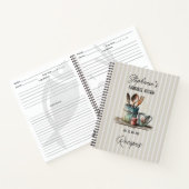 カスタムファームハウスキッチンレシピ ノートブック (内部)