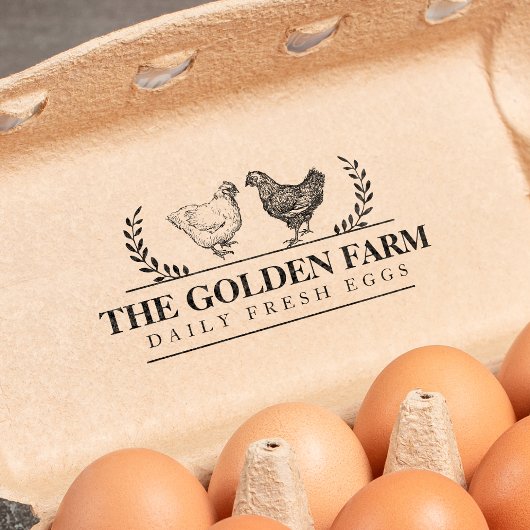 カスタムファームハウスチキンエッグビジネス セルフインキングスタンプ
