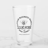 カスタムファームハウス養蜂ロゴカイト(昆虫)マルハナバチハニー タンブラーグラス (正面)