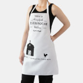 カスタムファームハウス、バーンドロースターブラック&ホワイト エプロン (インサイチュ)