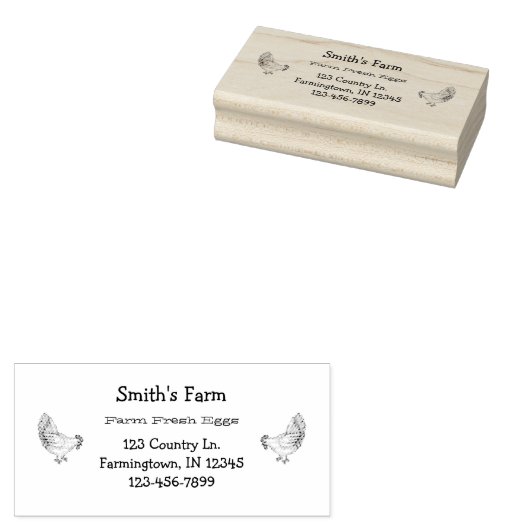 カスタムファーム生卵 ラバースタンプ (押印)