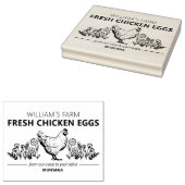 カスタムファーム生卵、小規模企業 ラバースタンプ (押印)