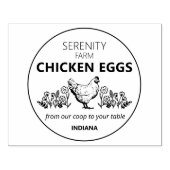 カスタムファーム鶏の卵、スモールビジネス ラバースタンプ (インプリント)