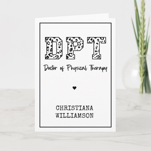 カスタムフィジカルセラピーDPTドクター カード (正面)