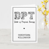 カスタムフィジカルセラピーDPTドクター カード (黄色い花)