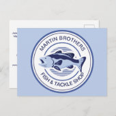 カスタムフィッシュタックルショップブルーバスグランドオープニング ポストカード (正面/裏面)