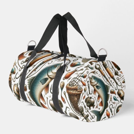 カスタムフィッシュタックルフィッシャーマンデュフバッグ ダッフルバッグ (左コーナー)