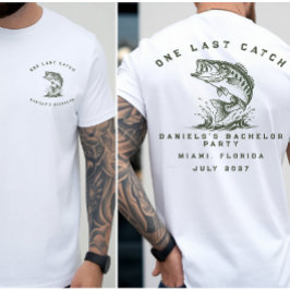 カスタムフィッシングテーマのバチェラー・パーティー Tシャツ