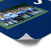 カスタムフィールドホッケーフォトコラージュ名チーム番号 ポスター (角)