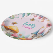 カスタムフェアリータレプリンセスガールズ誕生日フェアリーコア ペーパープレート (アングル)