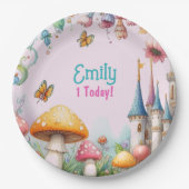 カスタムフェアリータレプリンセスガールズ誕生日フェアリーコア ペーパープレート (正面)