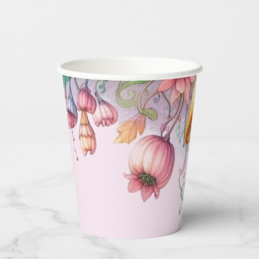 カスタムフェアリータレプリンセスガールズ誕生日フェアリーコア 紙コップ (裏面)