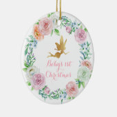 カスタムフェアリーベビー第1回クリスマスオーナメントガール セラミックオーナメント (右)