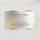 カスタムフェイクエレガントシルバーテンプレートオセアニア 名刺 (裏面)