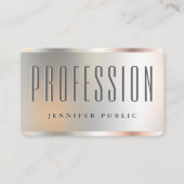 カスタムフェイクエレガントシルバーテンプレートオセアニア 名刺 (正面)