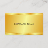 カスタムフェイクエレガント金ゴールドグラマテンプレートラグジュアリー 名刺 (正面)