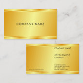 カスタムフェイクエレガント金ゴールドグラマテンプレートラグジュアリー 名刺 (正面/裏面)