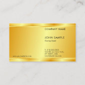 カスタムフェイクエレガント金ゴールドグラマテンプレートラグジュアリー 名刺 (裏面)