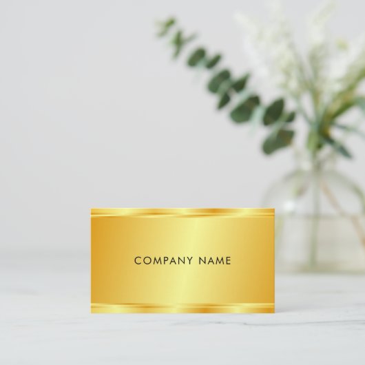 カスタムフェイクエレガント金ゴールドグラマテンプレートラグジュアリー 名刺 (スタンド正面)