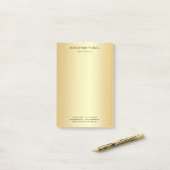 カスタムフェイクエレガント金ゴールドシンプルテンプレートモダン ポストイット (デスク上)