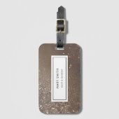 カスタムフェイクエレガント金ゴールド ラゲッジタグ (正面縦)