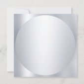 カスタムフェイクエレガント銀モノグラムシンプルトレンディー ノートカード (裏面)