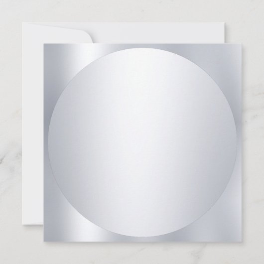 カスタムフェイクエレガント銀モノグラムシンプルトレンディー ノートカード (裏面)