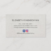 カスタムフェイクホイル金ゴールドロエレガントゴ 名刺 (裏面)