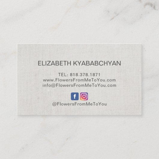 カスタムフェイクホイル金ゴールドロエレガントゴ 名刺 (裏面)