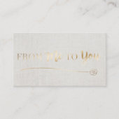 カスタムフェイクホイル金ゴールドロエレガントゴ 名刺 (正面)